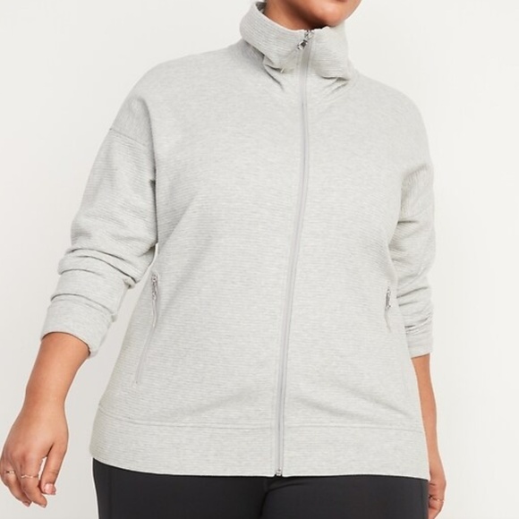 OLD NAVY Long Sleeve Dynamic Fleece Ribbed Performance Jacket Full Zip Sz XL - Picture 10 of 11